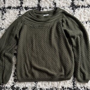 Croft & Barrow Dark Green Cowl Neck Sweater